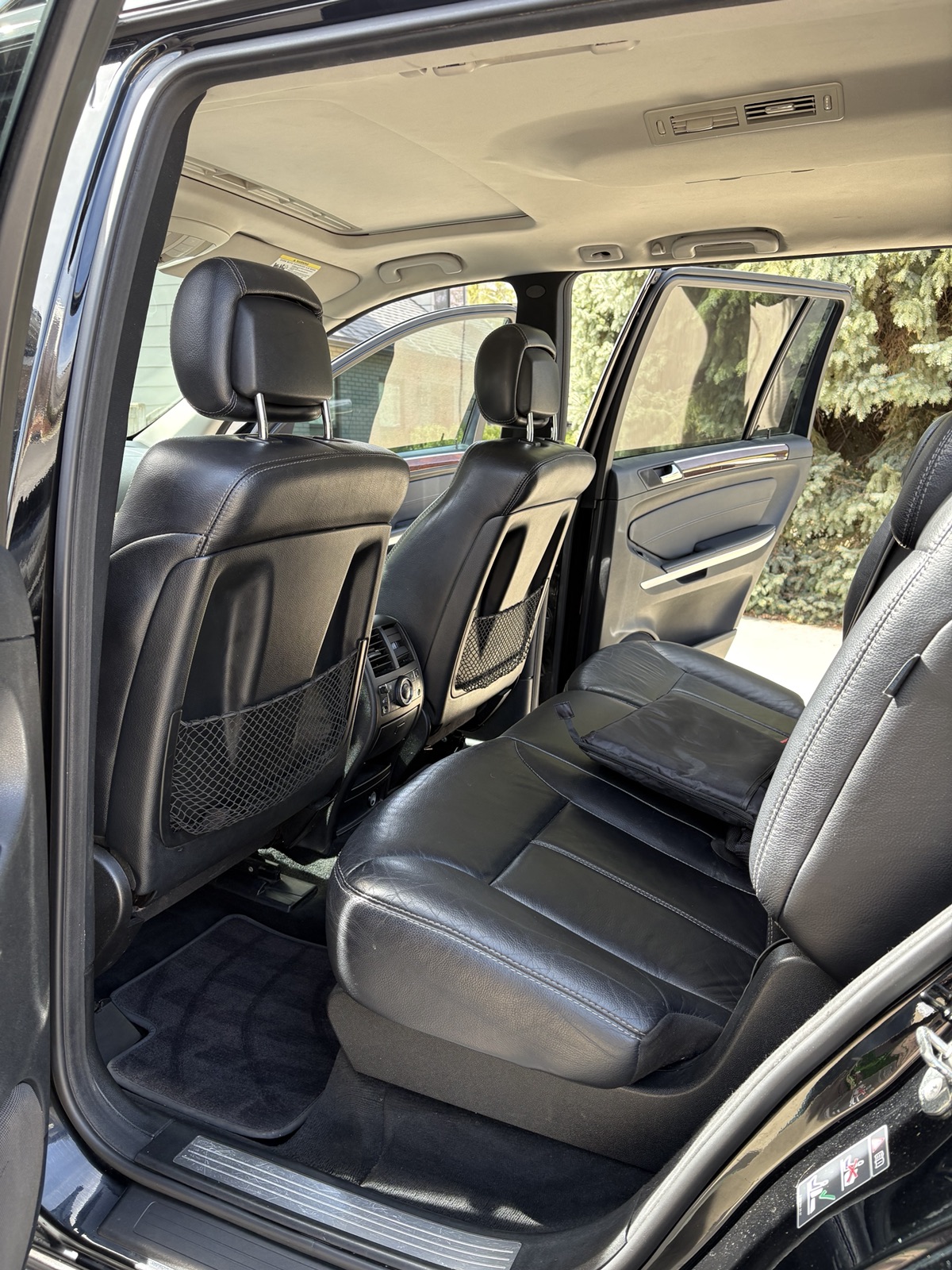 Clean rear interior after maintenance detailing