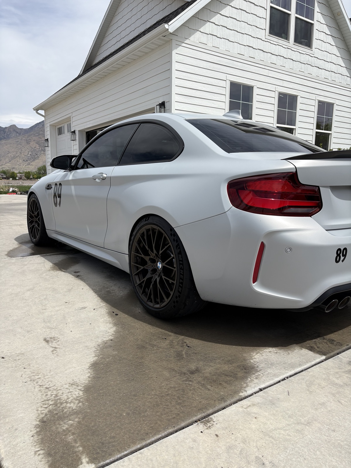 Vehicle detailed in a residential driveway